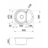 Кухонна мийка Elleci EASY ROUND ALUMINIUM 79