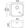 Кухонна мийка Elleci Space 400 under top