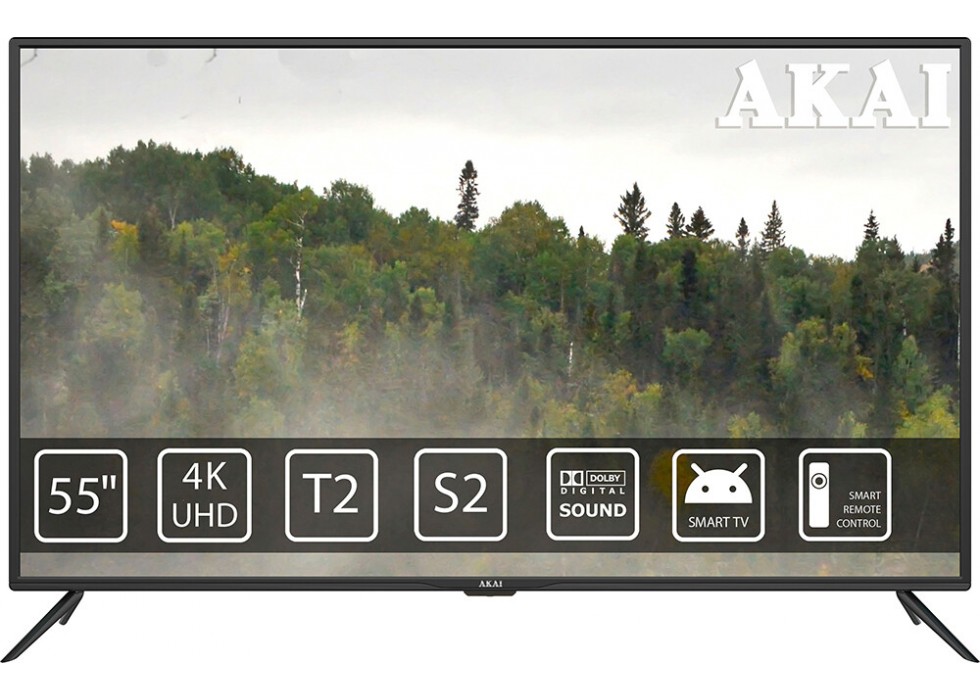 Телевізор Akai UA55LEP1UHD9+Bluetooth Voice Remote Control Black